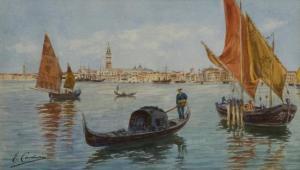 CADORIN Ettore 1876-1952,Gondole a Venezia,Bloomsbury Roma IT 2011-11-30