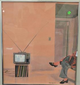 CADY Arthur 1920-1983,T.V. on interior,Nadeau US 2018-08-18