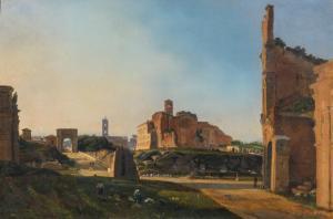 CAFFI Cavaliere Ippolito 1809-1866,Forum Romanum,Beurret Bailly Widmer Auctions CH 2023-03-22