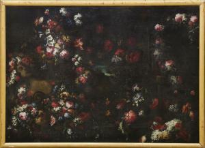 CAFFI Margherita 1650-1710,Bouquets et couronnes de fleurs dans des jardin,Baron Ribeyre & Associés 2024-03-29