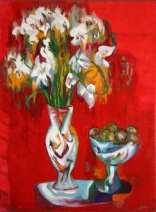 CAFFREY Yona 1900-1900,RED VASE,2009,De Veres Art Auctions IE 2011-05-17