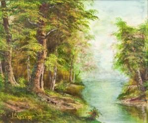 CAFIERI I,landscape forest scene with a river to the right,888auctions CA 2021-10-21