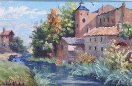 CAHEN MICHEL Lucien 1888-1979,Grand moulin en bord de rivière,Osenat FR 2021-01-31