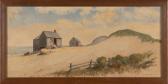 CAHOON Charles Drew 1861-1951,Fishing shacks in the dunes,Eldred's US 2023-04-07