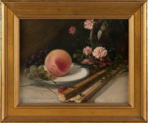 CAHOON Charles Drew 1861-1951,Still life of fruit and a folding fan,Eldred's US 2023-07-28