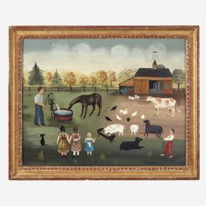 CAHOON Martha Farham 1905-1999,Farm Scene,Freeman US 2021-11-10