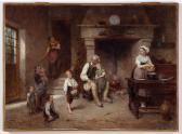 CAILLE Leon Emile 1836-1907,FAMILY GATHERING,1889,Stair Galleries US 2008-03-15