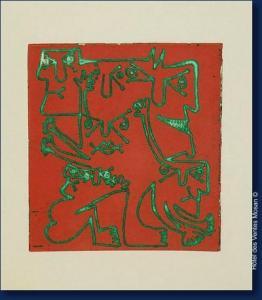 CAILLE Pierre 1912-1996,Composition rouge et verte,Hotel Des Ventes Mosan BE 2009-03-18