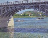 CAILLEBOTTE Gustave 1848-1894,Le pont d'Argenteuil et la Seine,1883,Christie's GB 2008-11-06