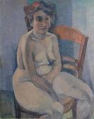 CAILLETÉ Roger 1915-1998,Nu assis gris,Rennes Encheres FR 2012-11-25