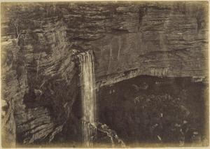 CAIRE Nicholas John 1837-1918,The Crushers' Waterfall, Blue Mountains,1878,Webb's NZ 2022-03-07
