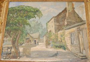 CAIRNS Evelyn,Village square in summer,Lacy Scott & Knight GB 2016-11-12