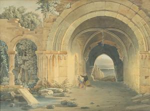 CAIZAC A,Romanisches Tonnengewölbe mit Ausblick zum Meer, d,1826,Winterberg Arno DE 2022-10-22