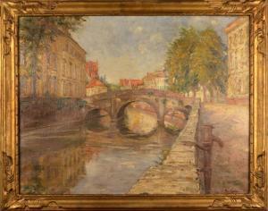 CAJSEL L,Le canal à Bruges,1922,Etienne de Baecque FR 2014-02-05