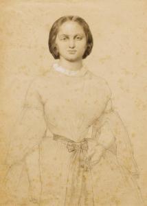 CALAMATTA Luigi 1802-1869,Portrait of Lina Calamatta,Galerie Koller CH 2022-09-23