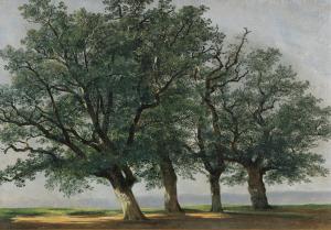 CALAME Alexandre 1810-1864,QUATRE GRANDS ARBRES,Sotheby's GB 2013-12-03