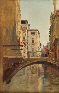 CALAME Arthur Jean Bapt 1843-1919,Kanalpartie in Venedig,Dobiaschofsky CH 2023-11-08