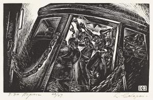 CALAPAI Letterio 1902-1993,Eight-thirty Express,1944,Swann Galleries US 2024-01-25