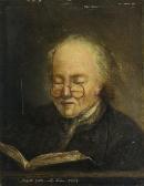 CALAU Benjamin,Mann mit Zwicker, in einem Buch lesend,1768,Jeschke-Greve-Hauff-Van Vliet 2018-03-23