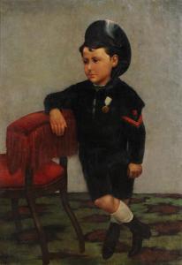 Calcagnodoro Antonino 1867-1935,Ritratto di bimbo in divisa,1928,Antonina IT 2014-01-23