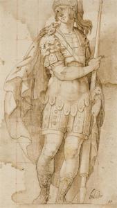CALDARA Polidoro 1499-1543,Soldat debout tenant une lance,Christie's GB 2008-11-16