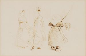 CALDECOTT Randolph 1846-1886,Going for a Promenade - Study for T,1880,Bellmans Fine Art Auctioneers 2023-10-10