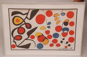 CALDER Alexander 1898-1976,Composition in Orange, Blue, Red and Black,Hood Bill & Sons US 2014-10-21