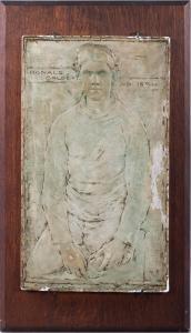 CALDER Alexander Stirling 1870-1945,PLASTER RELIEF OF RONALD CALDER,1894,Potomack US 2021-01-21