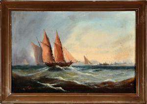 CALDER G 1800-1800,Fishing boats making for harbour before an oncomin,Anderson & Garland 2016-03-22