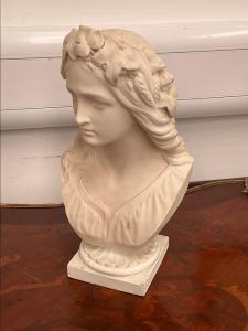 CALDER MARSHALL William 1813-1894,bust of Ophelia,TW Gaze GB 2022-08-23