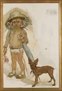 CALDERON Fernando 1928-2003,Street Child with Dog,1966,Tooveys Auction GB 2016-11-30