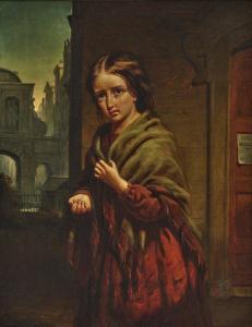 CALDERON Philip Hermogenes 1833-1898,Girl asking for alms,Neumeister DE 2022-09-28