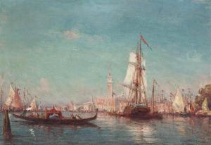 CALDINI Sefredo 1800-1800,Vessels on the Grand Canal with St. Mark's Campani,Christie's 2015-09-10