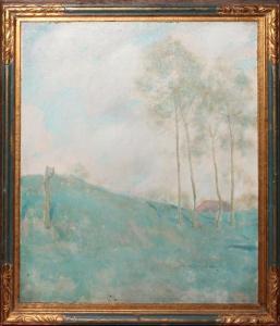 CALIA B 1900-1900,LANDSCAPE WITH BIRCH TREES,Du Mouchelles US 2013-02-15