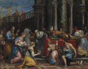 CALIARI Carlo, Carletto 1570-1596,The presentation in the temple,Christie's GB 2021-10-14