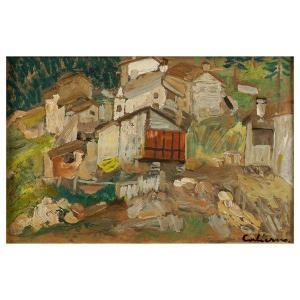 CALIERNO Giosué 1897-1968,Panorama di Valgrisenche,Colasanti Casa D'Aste Roma IT 2022-09-13