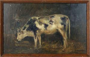 CALIFANO John 1875-1930,Interno di stalla con mucca,Pirone Casa d'Aste IT 2021-12-07