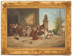CALIFANO John 1862-1946,Untitled; Monks Pulling a Donkey,New Orleans Auction US 2024-01-24