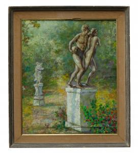 CALIFANO Michael 1890-1979,Garden with Statuary,Dallas Auction US 2023-11-19