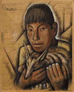 CALIFORNIA Joao 1958,Niño con zorro,1935,Sotheby's GB 2021-12-13