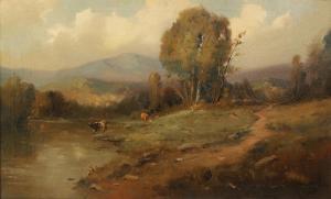 California School,Untitled (Landscape with Cows),Clars Auction Gallery US 2019-06-16