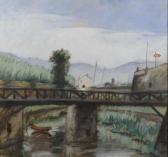 CALIGIANI Alberto 1894-1973,Il ponte sull'Ombrone,1932,Galleria Pananti Casa d'Aste IT 2013-11-02