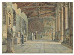 CALIGO Domenico,A view of the ambulatory of the cloister of the Ca,1867,Christie's 2019-11-27