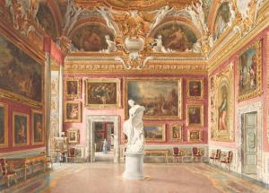 CALIGO Domenico 1838-1911,Sala di Giove con la Statua della Vittoria di Vinc,1875,Bonhams 2021-04-27