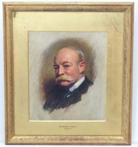 CALKIN Lance 1859-1936,Portrait of 'Stewart H Auld 1909/10',Dickins GB 2018-10-05