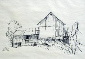 CALLAGHAN ROBERT JAMES 1900-1900,Old Barn,1967,Westbridge CA 2021-04-24