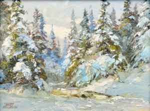 CALLAGHAN ROBERT JAMES 1900-1900,Snow Laden Pines,20th century,Walker's CA 2018-04-11