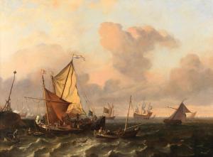 CALLCOTT Augustus Wall,Transferring Dutch passengers from a larger vessel,Bonhams 2024-04-24