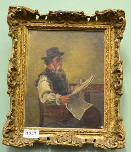 CALLCOTT Charles 1873-1877,bearded gentleman reading a paper,Tennant's GB 2016-10-08