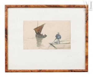 CALLOT Henri 1875-1956,Homme à la barque,Millon & Associés FR 2024-02-14